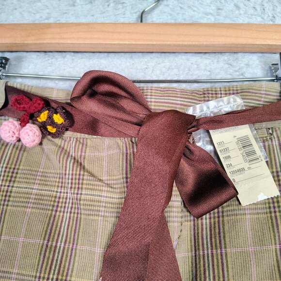 American Eagle Outfitters Skirt Women's 0 Tan Academia Y2K Retro Vintage NWT - Picture 5 of 13